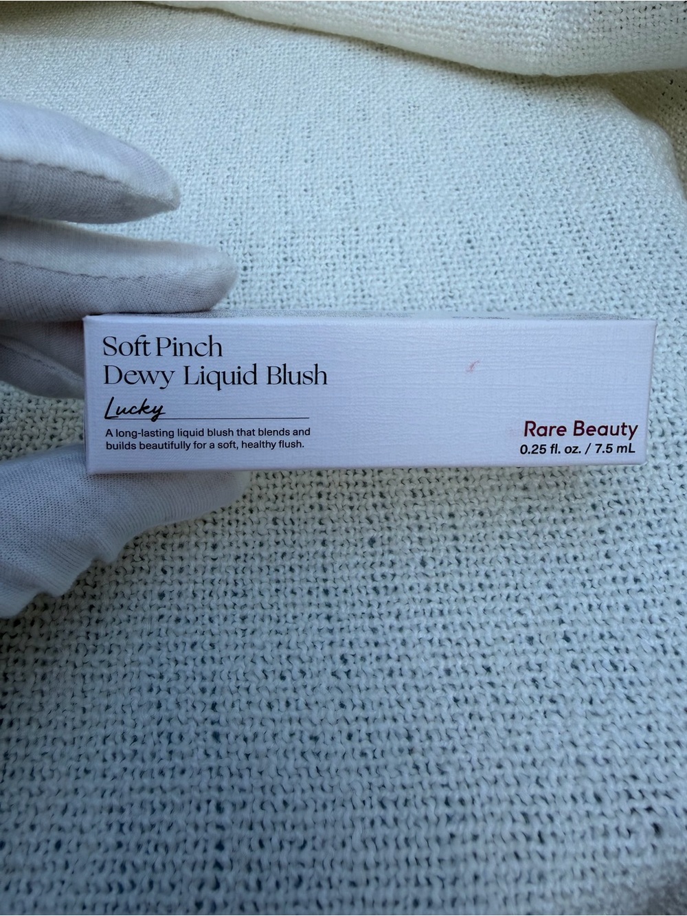 Rare Beauty Soft Pinch Dewy Liquid Blush — Lucky (soft pink)